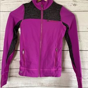 Athleta Jacket trackSweater Sz S/7 zip Up Fuschia